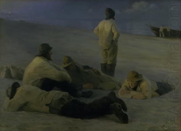 unknow artist Fishermen on Skagen Beach china oil painting image